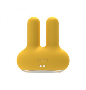 HK LETEN - Rabbit-Shaped Double Shock Vibrating Egg (Chargeable - Yellow)